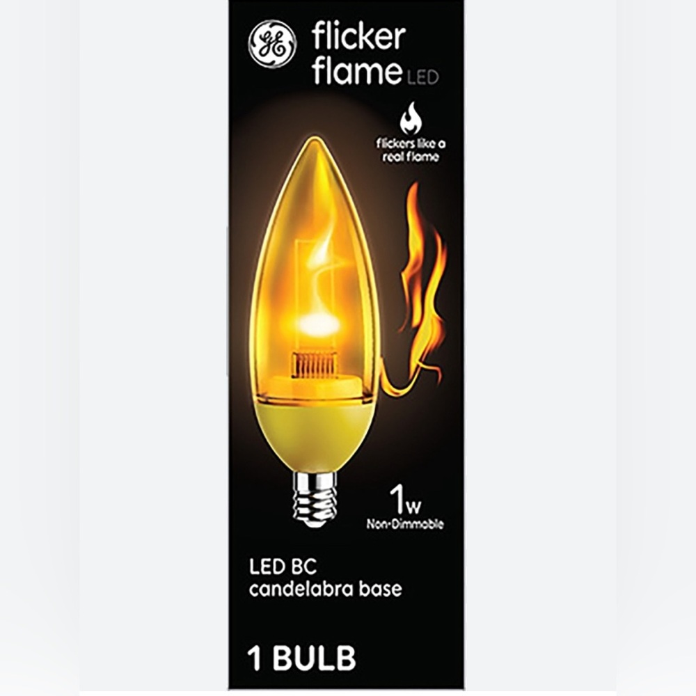 GE Flicker Flame LED Light Bulb - Yellow